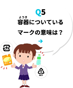 Q5 容器についているマークの意味は？