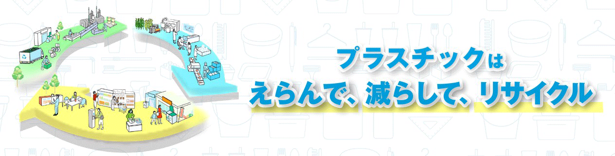 プラスチックは、えらんで、減らして、リサイクル